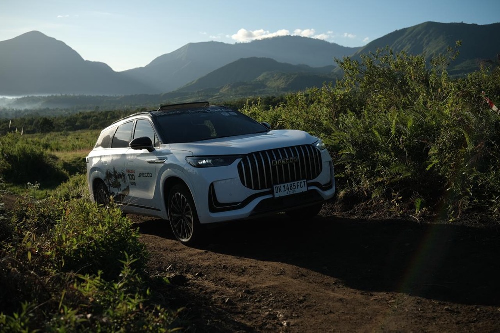 JAECOO J8 SHS P ARDIS melintasi medan ekstrem saat RInjani 100