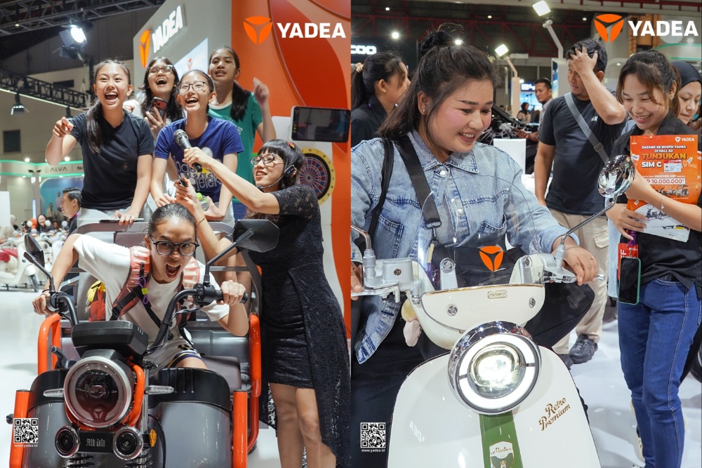 Aktivitas di booth Yadea