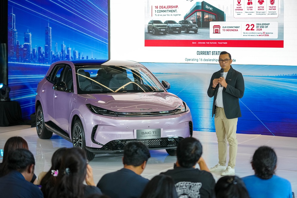 Dhani Yahya, Chief Operating Officer PT JIO Distribusi Indonesia di sela-sela peluncuran BAIC T1