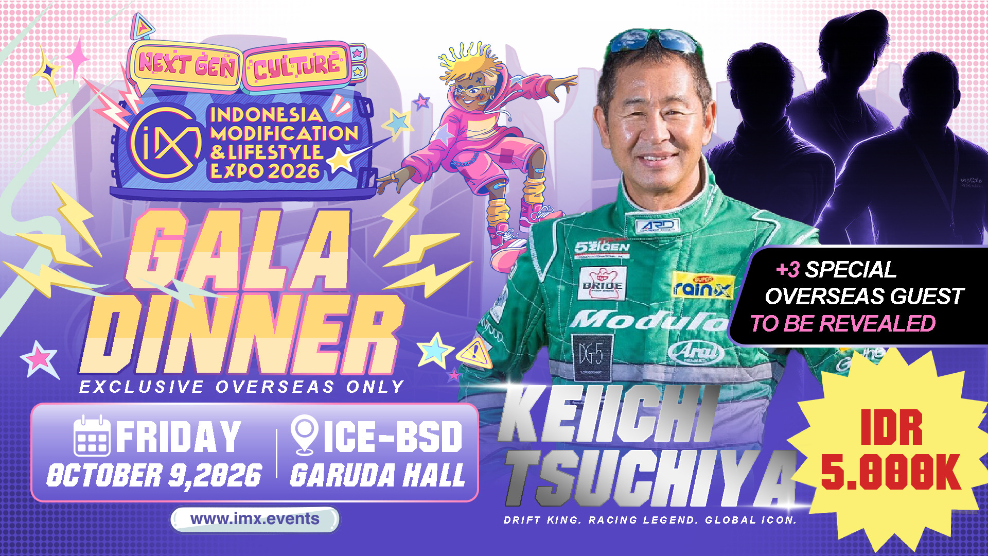 Kesempatan Istimewa! Intip Keseruan IMX Exclusive Dinner Bareng 'Drift King' Keiichi Tsuchiya di IMX 2026