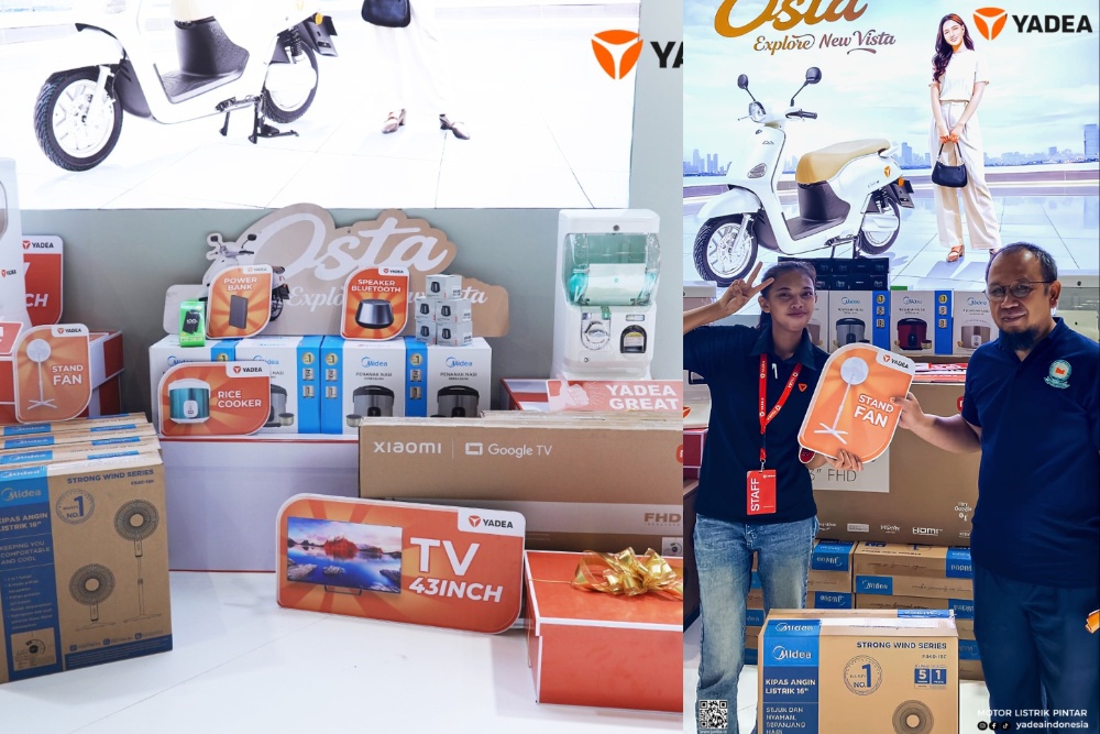 Yadea bagi-bagi hadiah untuk setiap pembelian produk di PRJ 2026