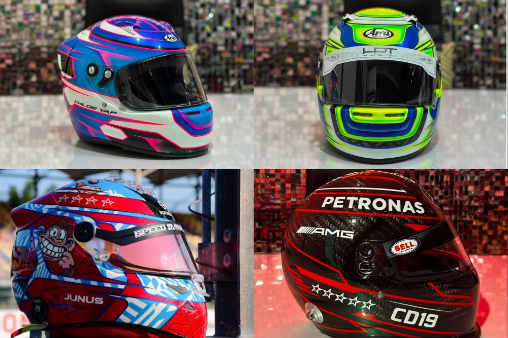 Helm balap Go Kart racikan Tomy Airbrush