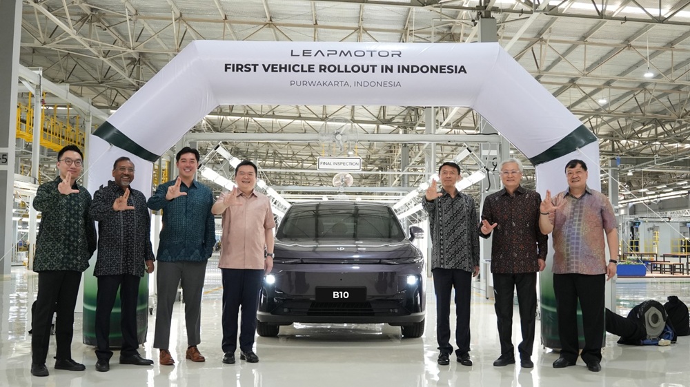 Seremoni dimulainya perakitan Leapmotor di Indonesia